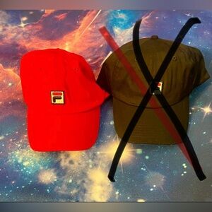 Fila Black or Red Cap with Classic Logo